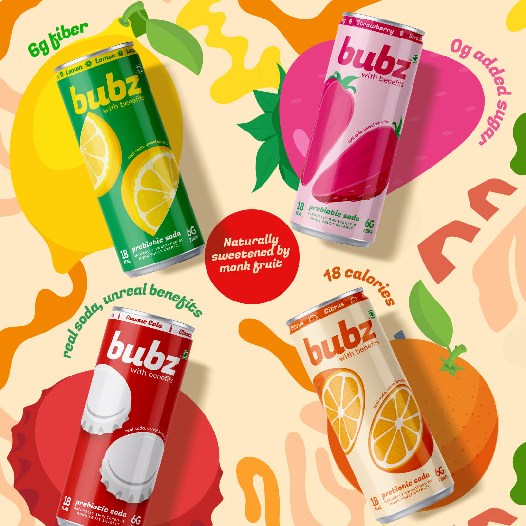 Bubz Prebiotic Soda Variety Pack