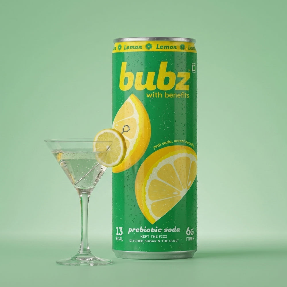 Bubz Lemon Lime Prebiotic Soda