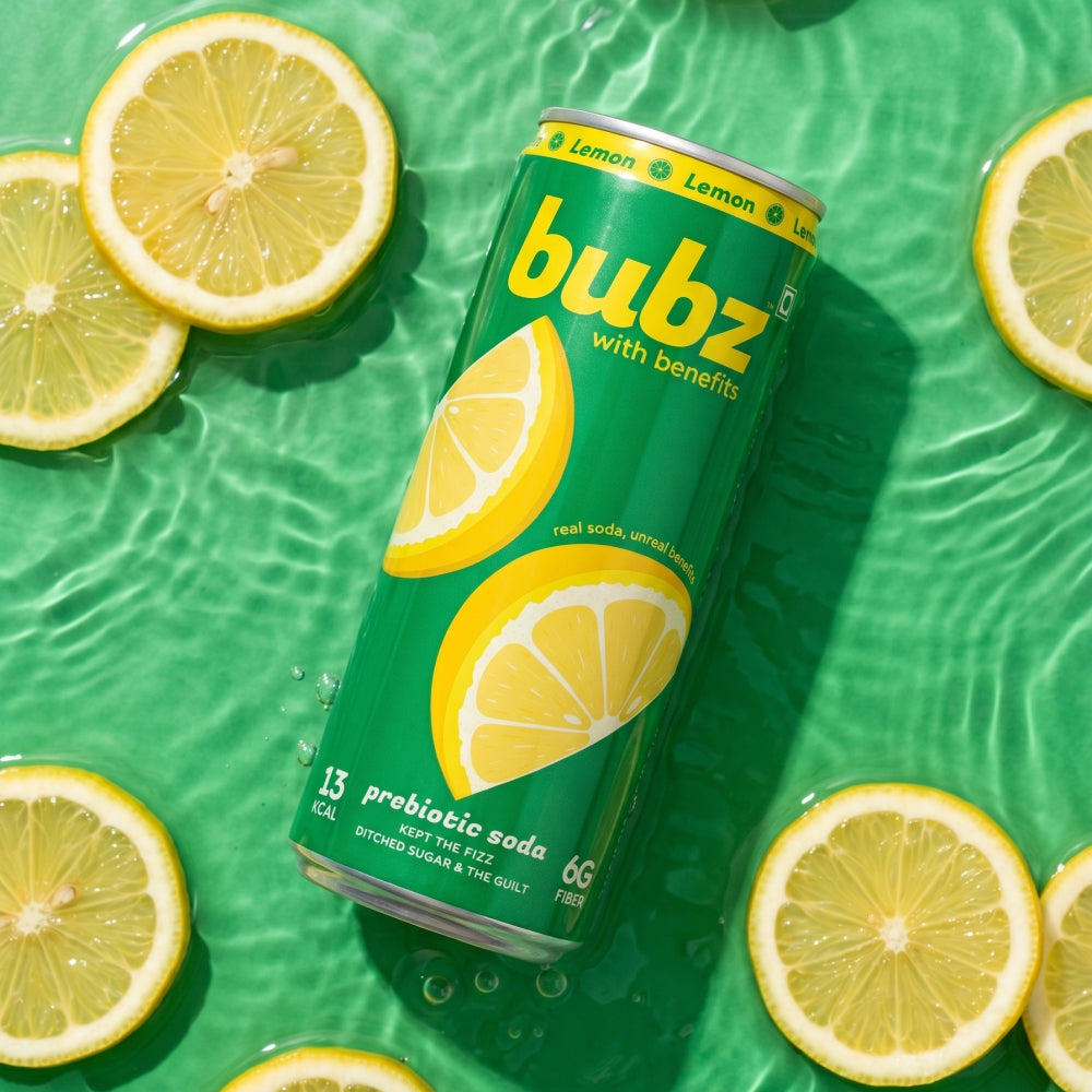 Bubz Lemon Lime Prebiotic Soda