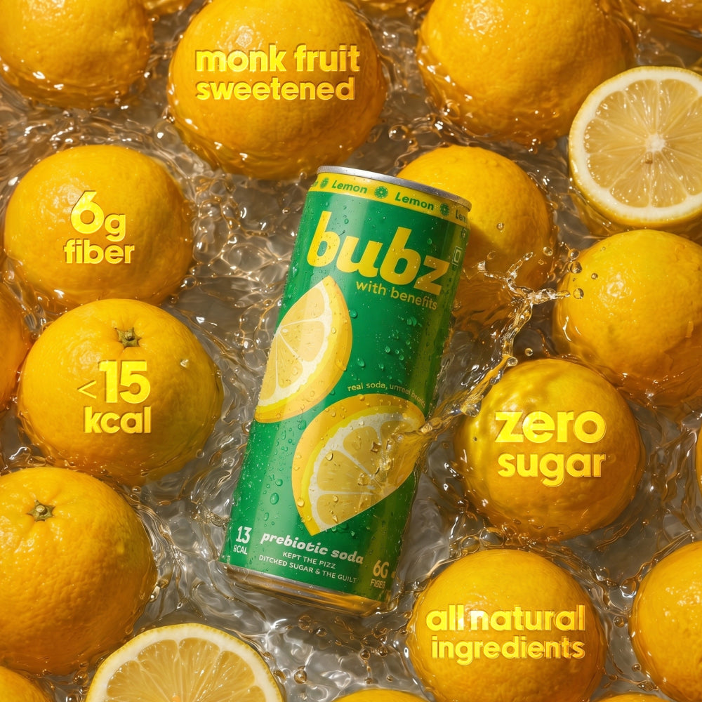 Bubz Lemon Lime Prebiotic Soda