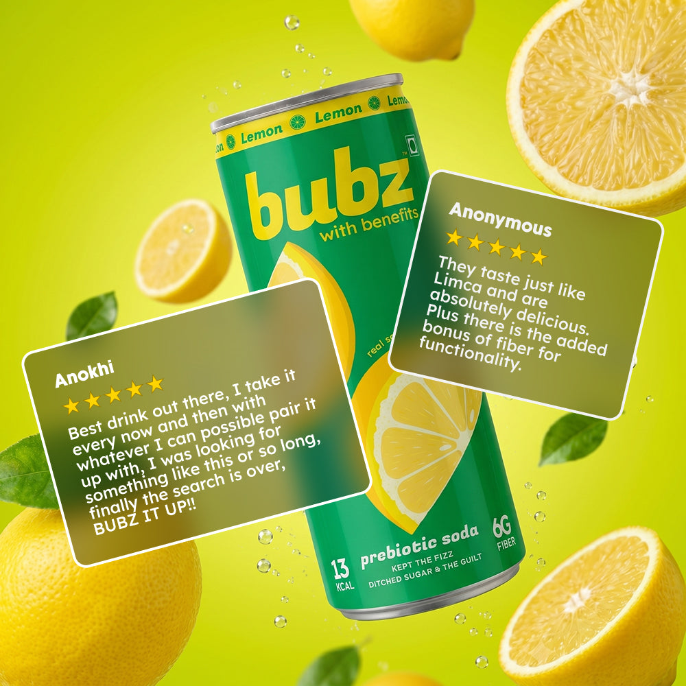 Bubz Lemon Lime Prebiotic Soda