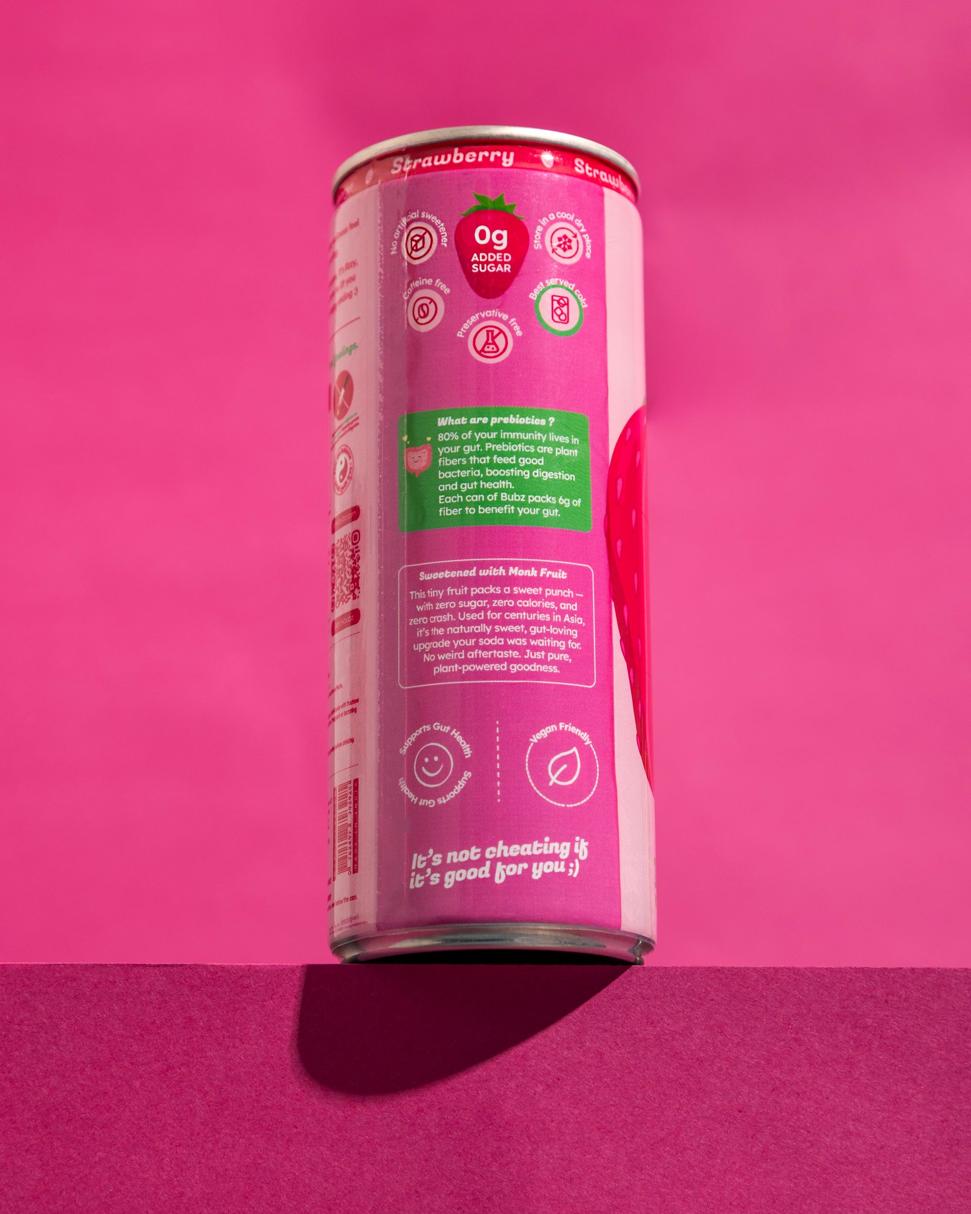 Bubz Strawberry Prebiotic Soda