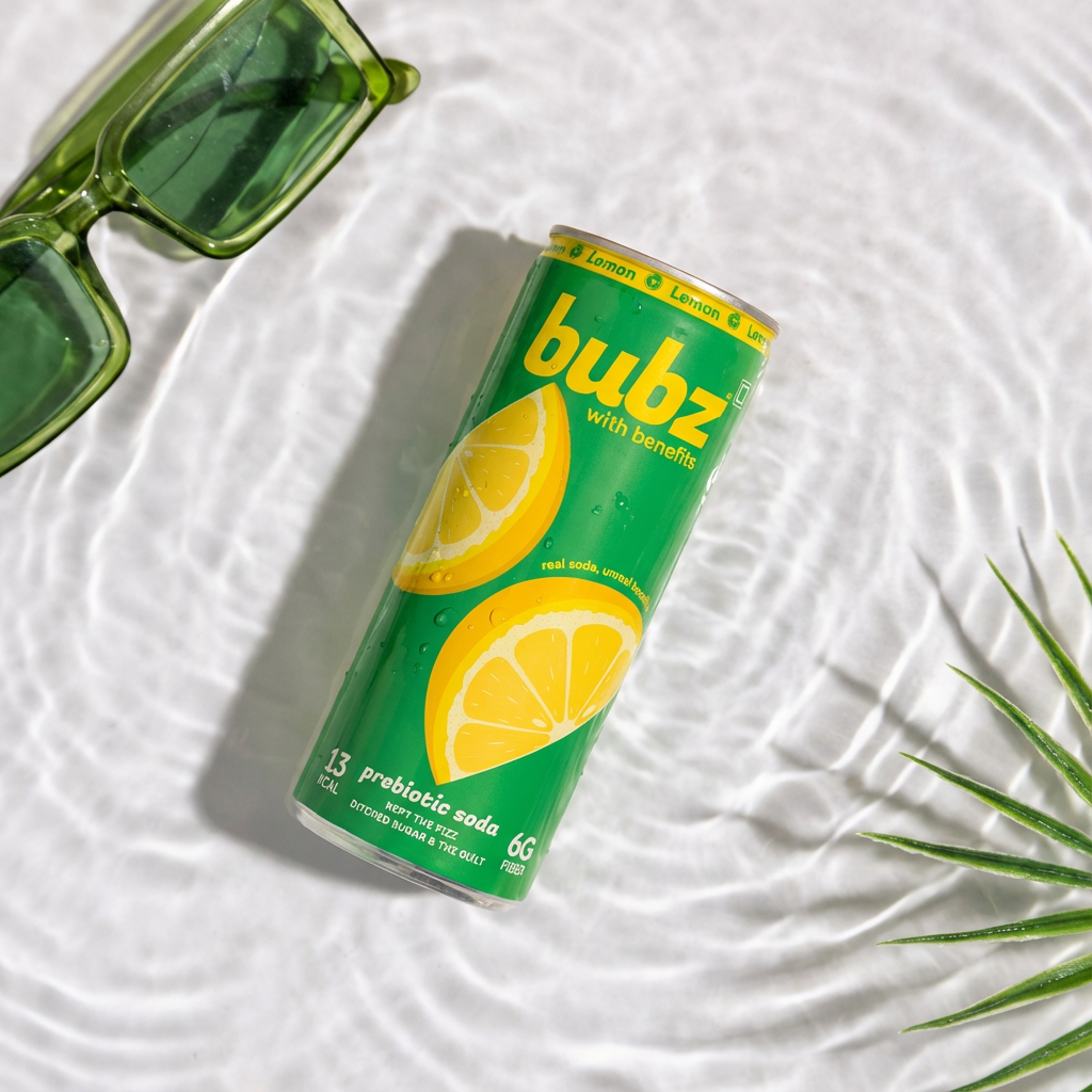 Bubz Lemon Lime Prebiotic Soda