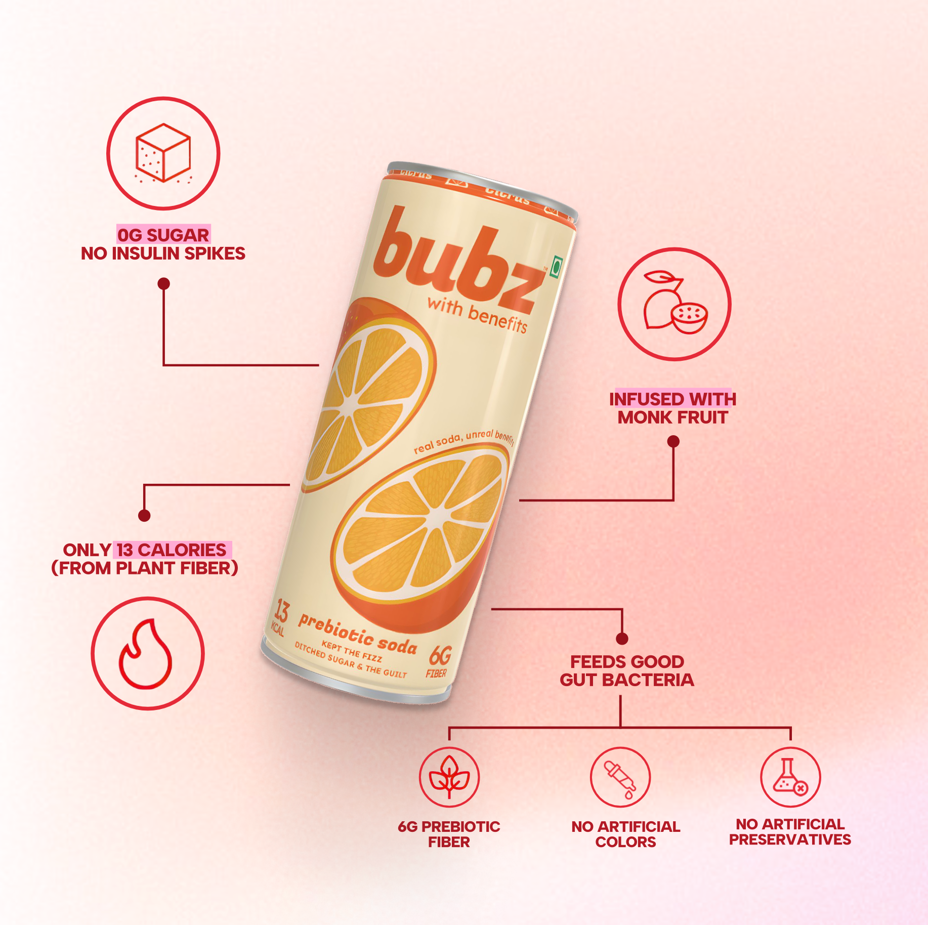 Bubz Prebiotic Soda Variety Pack