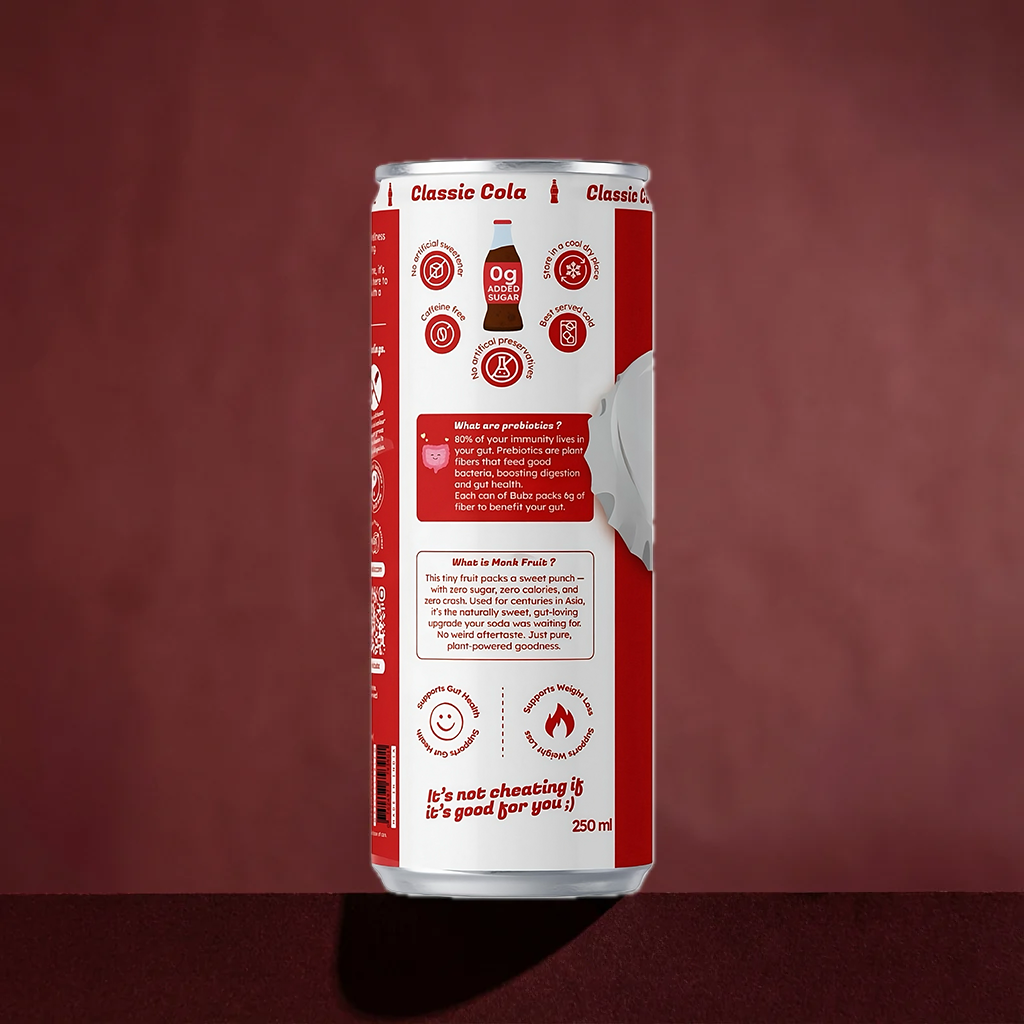 Bubz Classic Cola Prebiotic Soda