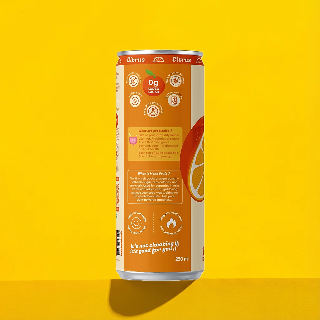 Bubz Citrus Prebiotic Soda